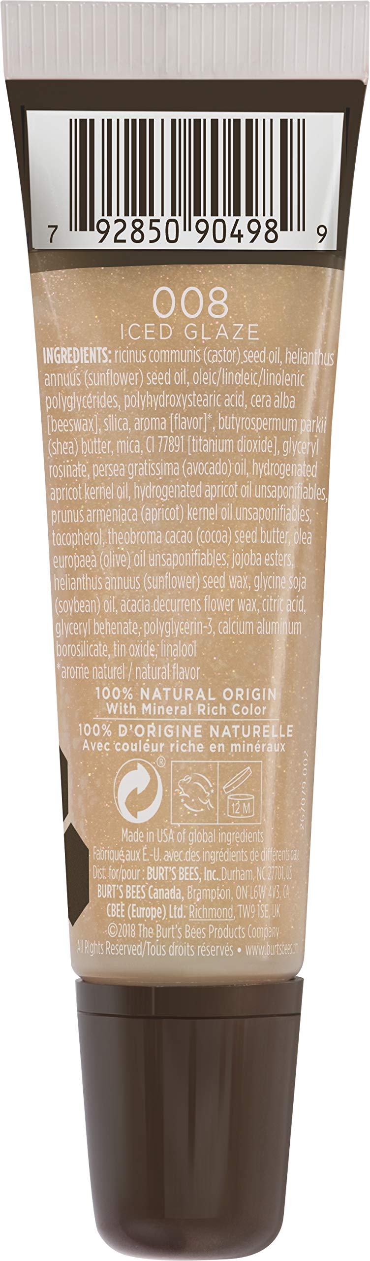 Burt's Bees, Lip Gloss Iced Glaze, 0.02 Ounce