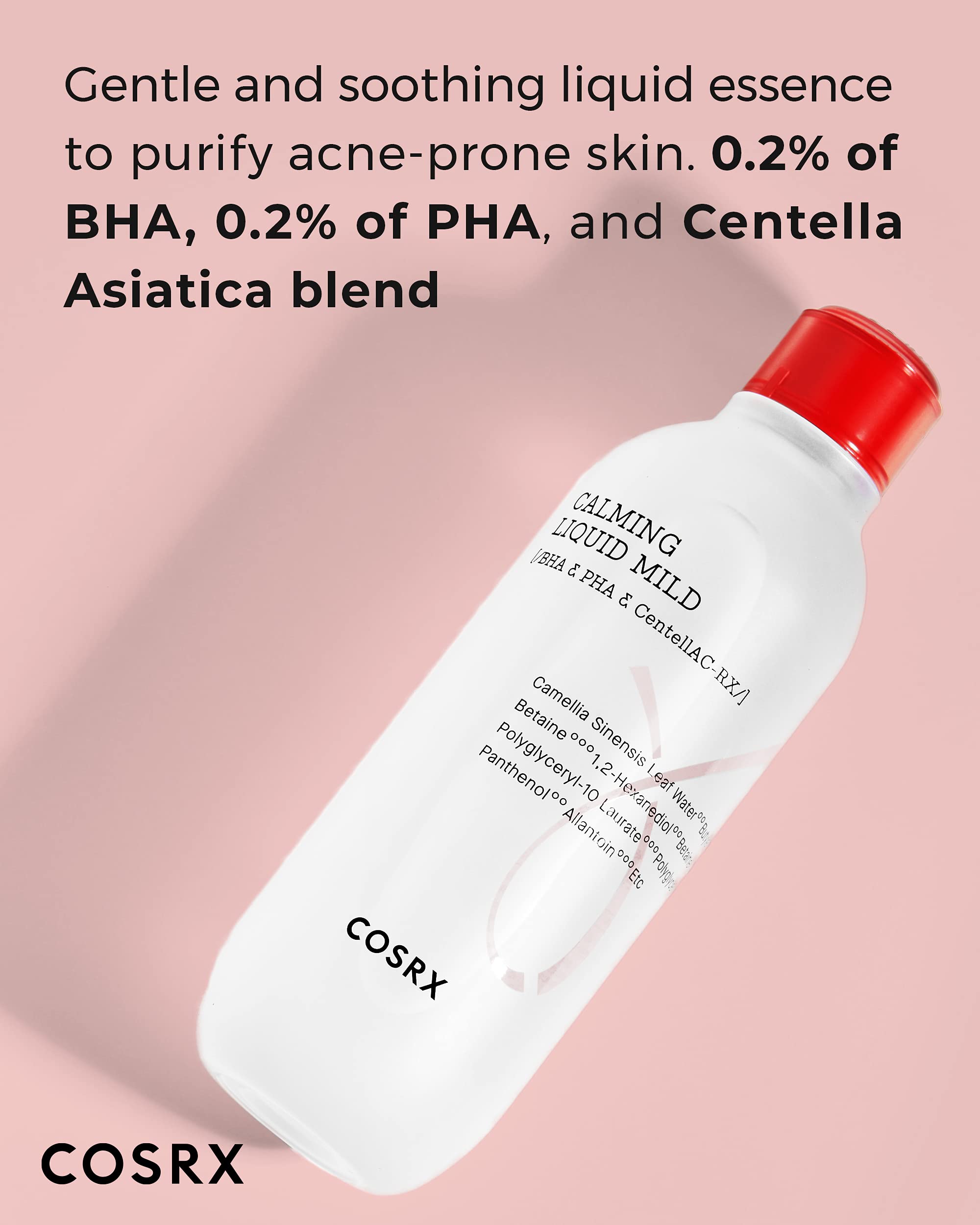 COSRX Acne Calming Liquid Toner, 4.22 fl.oz / 125ml | Alcohol Free Gentle Facial Toner for Blemish Prone Skin | Korean Skin Care, Animal Testing Free, Paraben Free (Mild Toner)