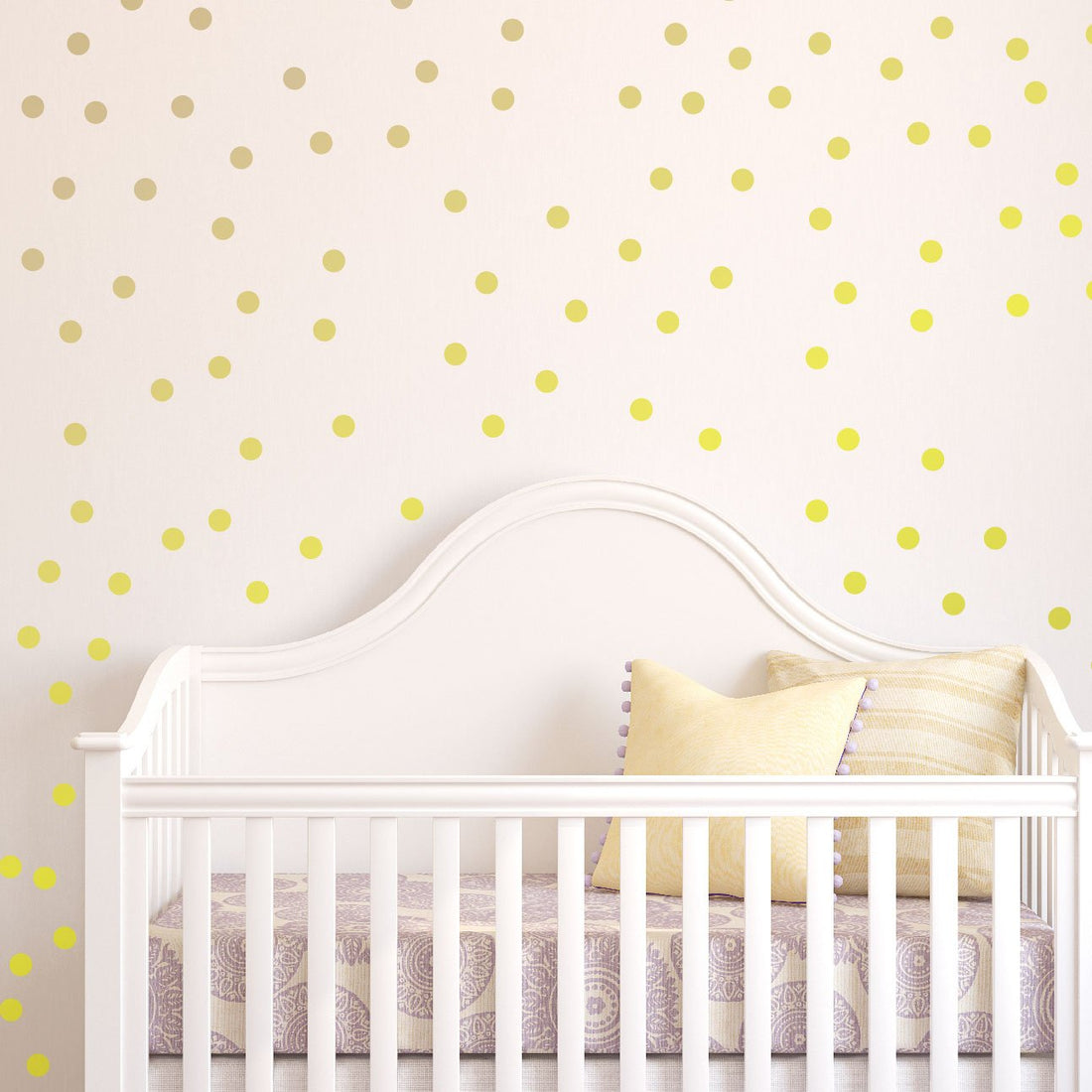 Innovative Stencils Polka Dot Wall Decal Nursery Kids Room Peel and Stick Removable Sticker Circle Pattern Decor #1326 (1.5 (150 Dots), Gold)