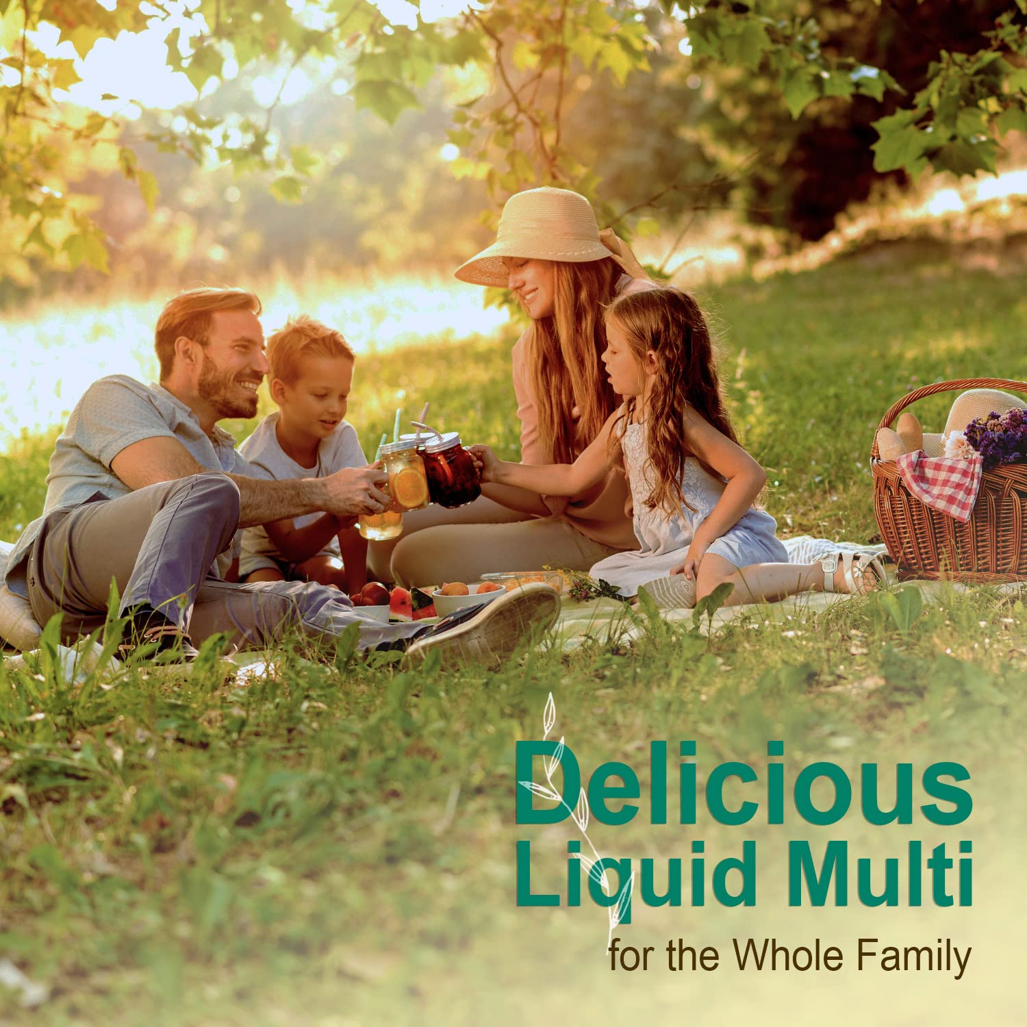 Vital Earth Minerals Super Multi – Liquid Multivitamins for Women, Men & Kids, Liquid Vitamins with Fulvic Acid for Better Absorption, MTHFR Support, 32 Oz + 1 Oz Cup