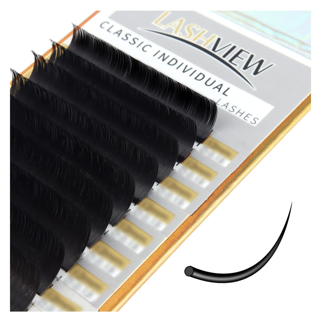 LASHVIEW Lash Building 0.10 C Mix Tray Eyelash Extensions 8-15mm in One Tray