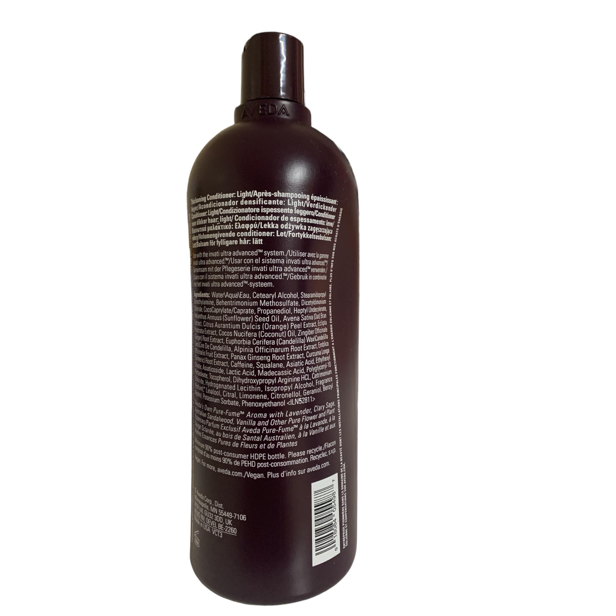 Aveda Invati Ultra Advanced Thickening Conditioner Light | Step 2 of 4 | Reduces Hair Loss by 77% | for Fine to Medium Thinning Hair Types | Normal to Oily Scalp | 96% Naturally Derived*, 33.8 Fl Oz