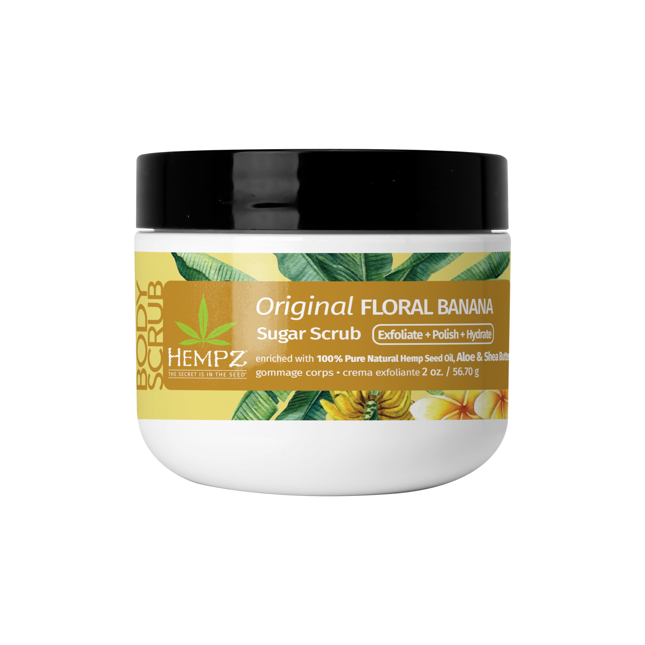 Hempz NEW Mini Sugar Body Scrub, Original Scent, Travel Size, 2 oz.