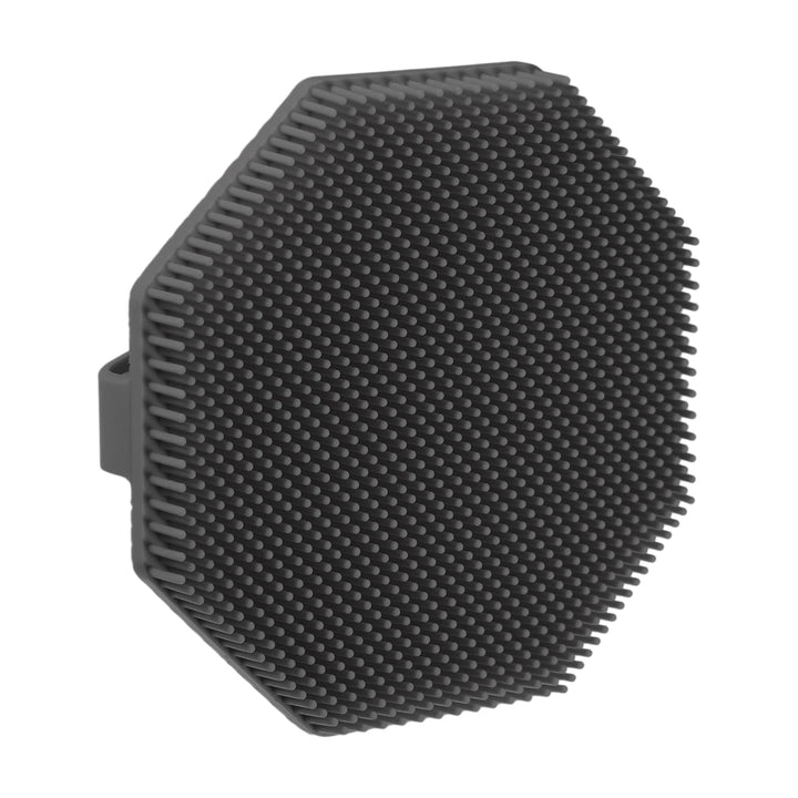 VOCOSTE Silicone Body Scrubber, Exfoliating Shower Scrubber with Non-Slip Hand Strap, Body Brush for All Skin Types, Body Scrubber for Use in Shower, Gray