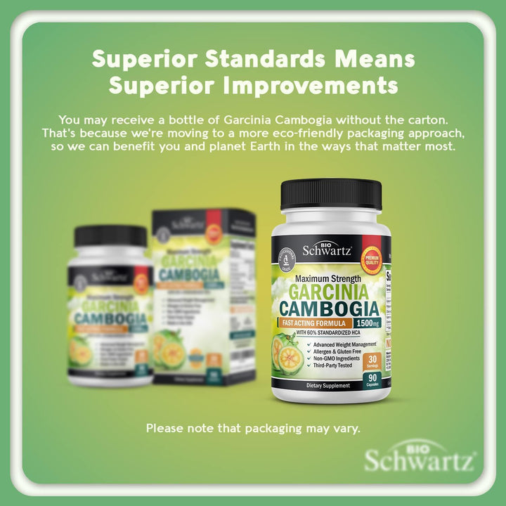 Garcinia Cambogia Weight Loss Pills - 1500mg HCA Pure Extract - Fast Acting Appetite Suppressant - Fat Burner for Women and Men to Help Lose Weight - Carb Blocker Metabolism Diet Pill - 90 Capsules