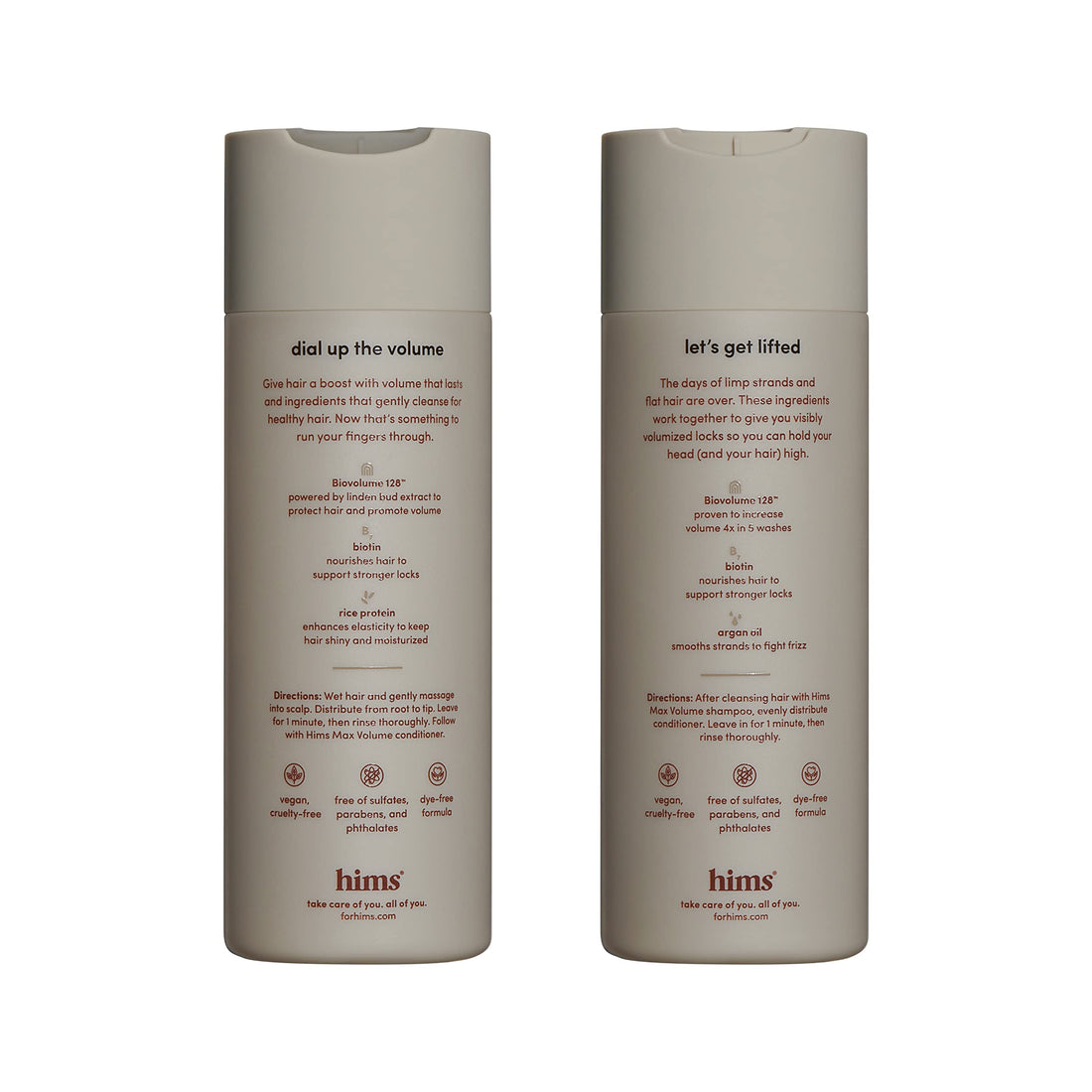 hims Max Volume Men's Shampoo & Conditioner Set - Volumizing Natural Shampoo and Conditioner for Men - Adds Volume, Shine & Bounce - Citrus Spice - 2 x 6.4 fl oz