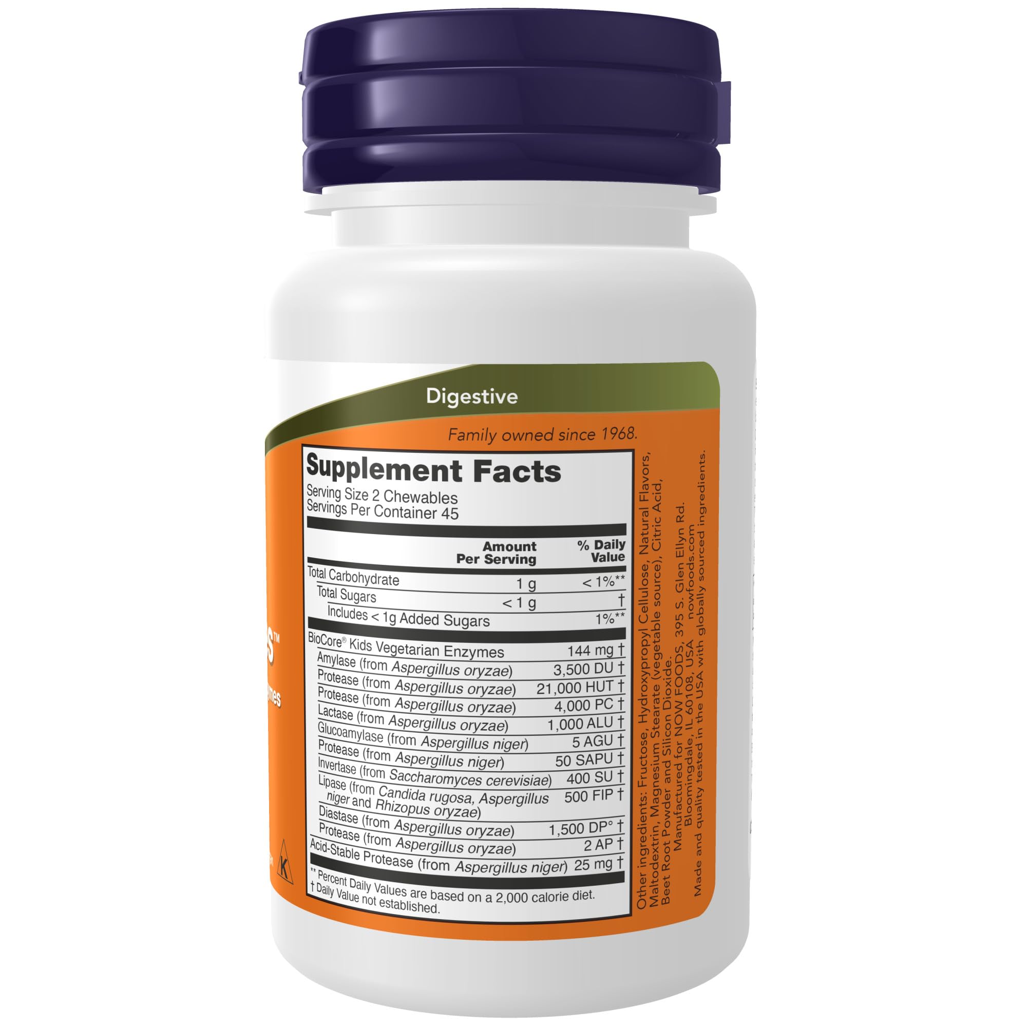 NOW Foods Supplements, ChewyZymes, Broad Spectrum Chewable Enzymes, Berry Flavor, 90 Chewables