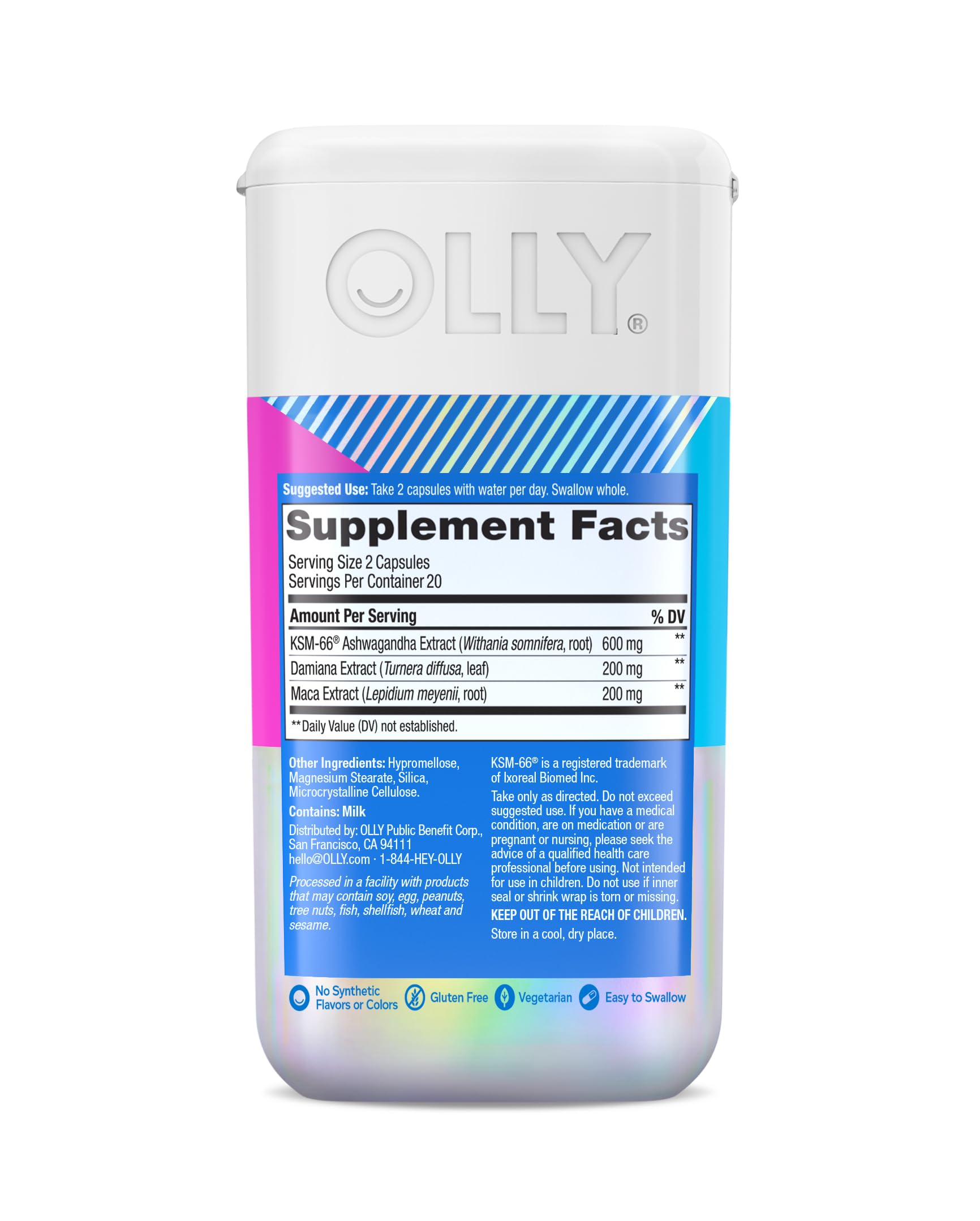 OLLY Lovin Libido Capsules, Boost Desire With Ashwagandha, Maca & Damiana, Vegetarian, Supplement for Women, 20 Day Supply - 40 Count