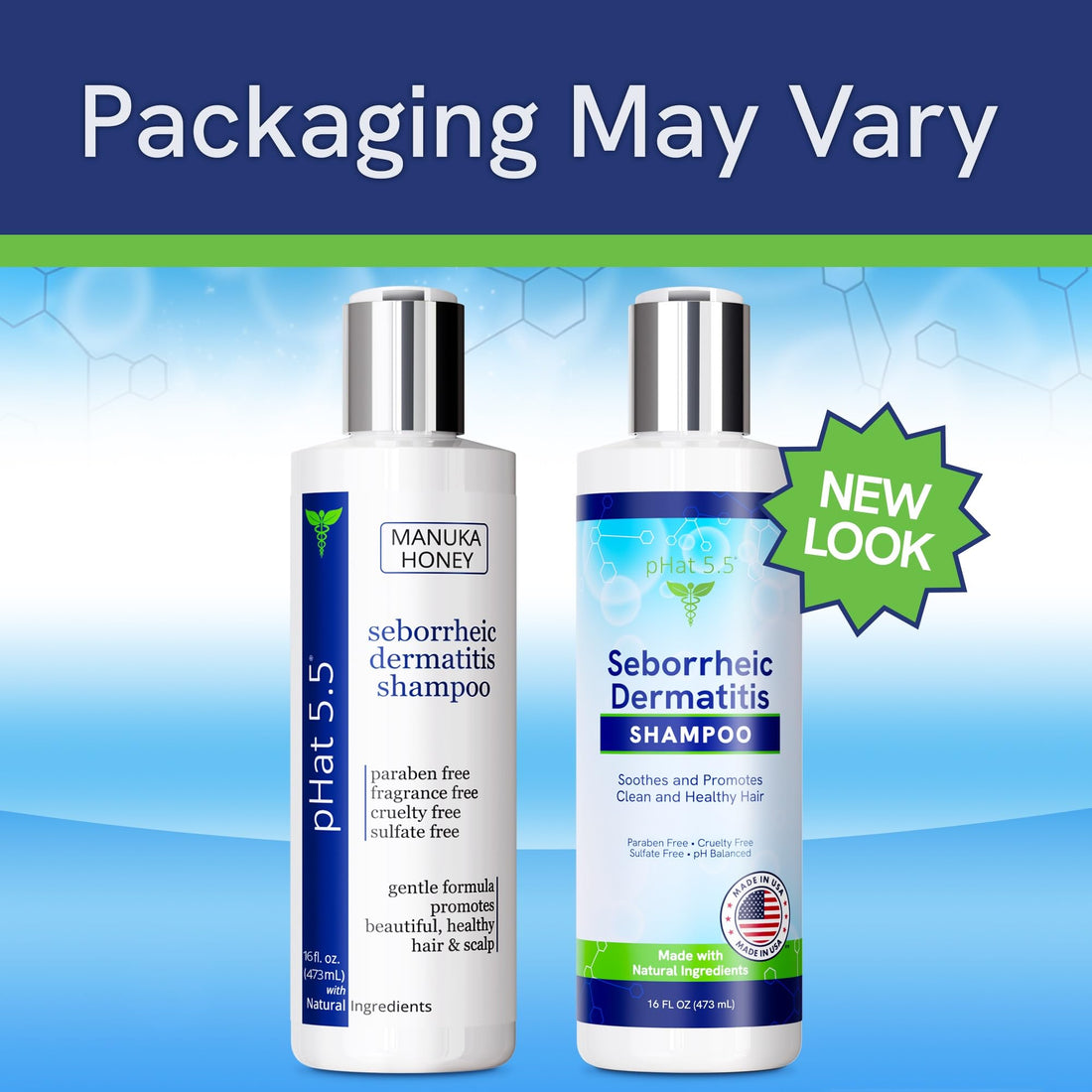 pHat 5.5 Sulfate-Free and Fragrance Free Shampoo, Safe for Seborrheic Dermatitis, To Soothe Dry and Itchy Scalp - Anti-Dandruff Shampoo for Dry Scalp (16oz)