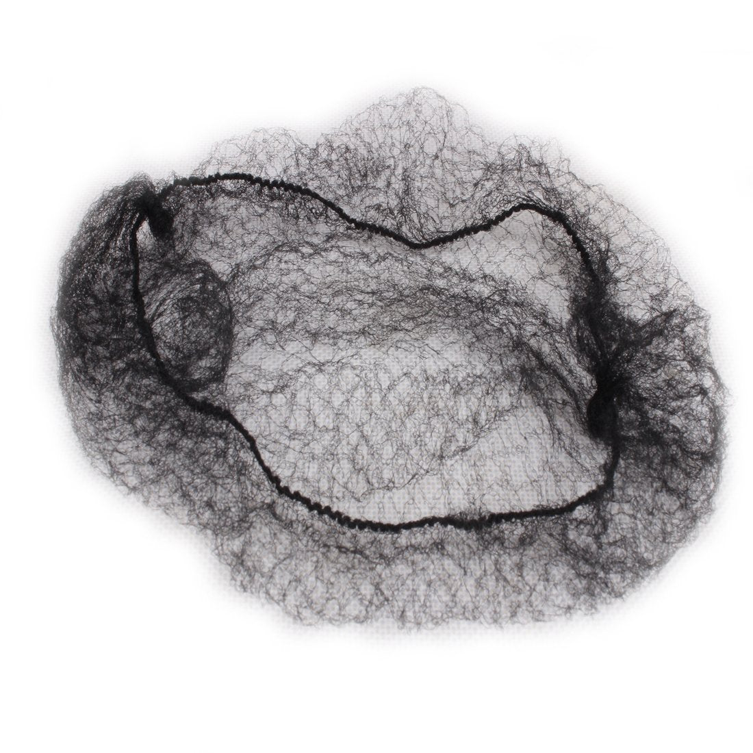 Generic Pack of 100pcs Hair Nets Invisible Elastic Edge Mesh 50cm Black