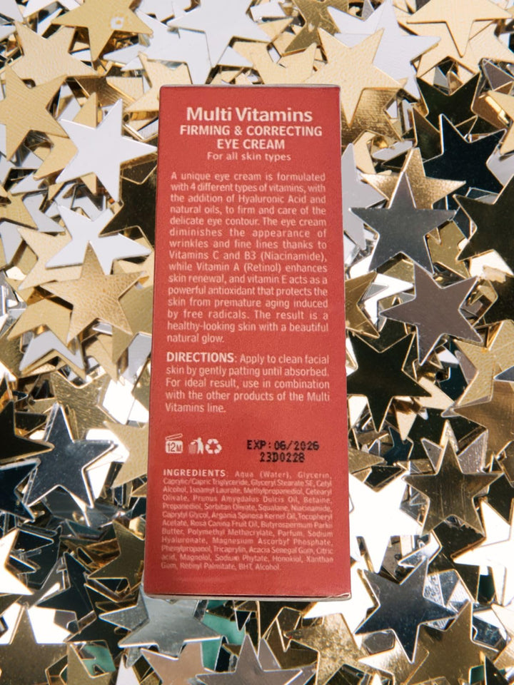 Absolute Care Clean Beauty Multi-Vitamins Firming & Correcting Eye Cream for All Skin Types