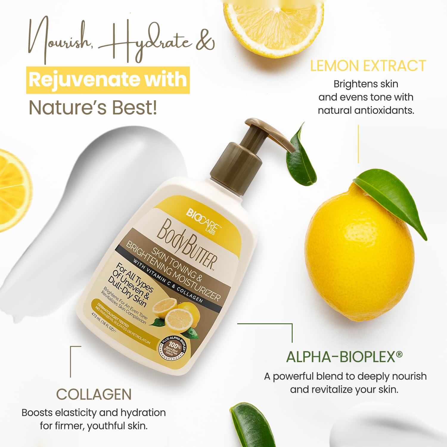 Biocare Labs Vitamin C & Collagen Moisturizing Body Butter Body Cream