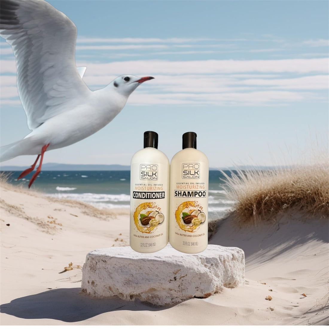 Pro silk salon - duo shampo& conditioner -shea butter and coconut oil