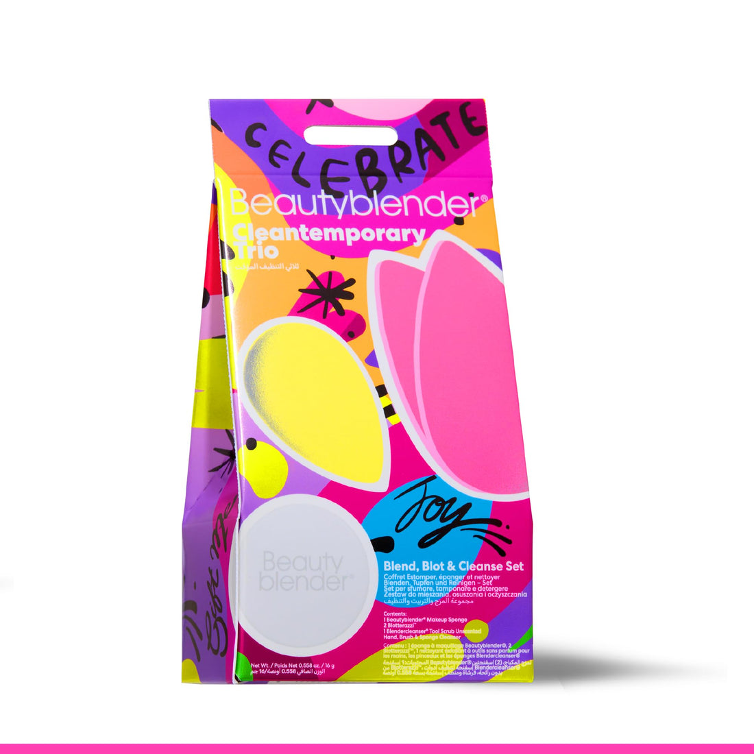 Beautyblender | Cleantemporary Trio Blend, Blot & Cleanse Set | 1 Beauty Blender Makeup Sponge + 2 Blotterazzi Compact Sponges + 1 Liquid Blendercleanser
