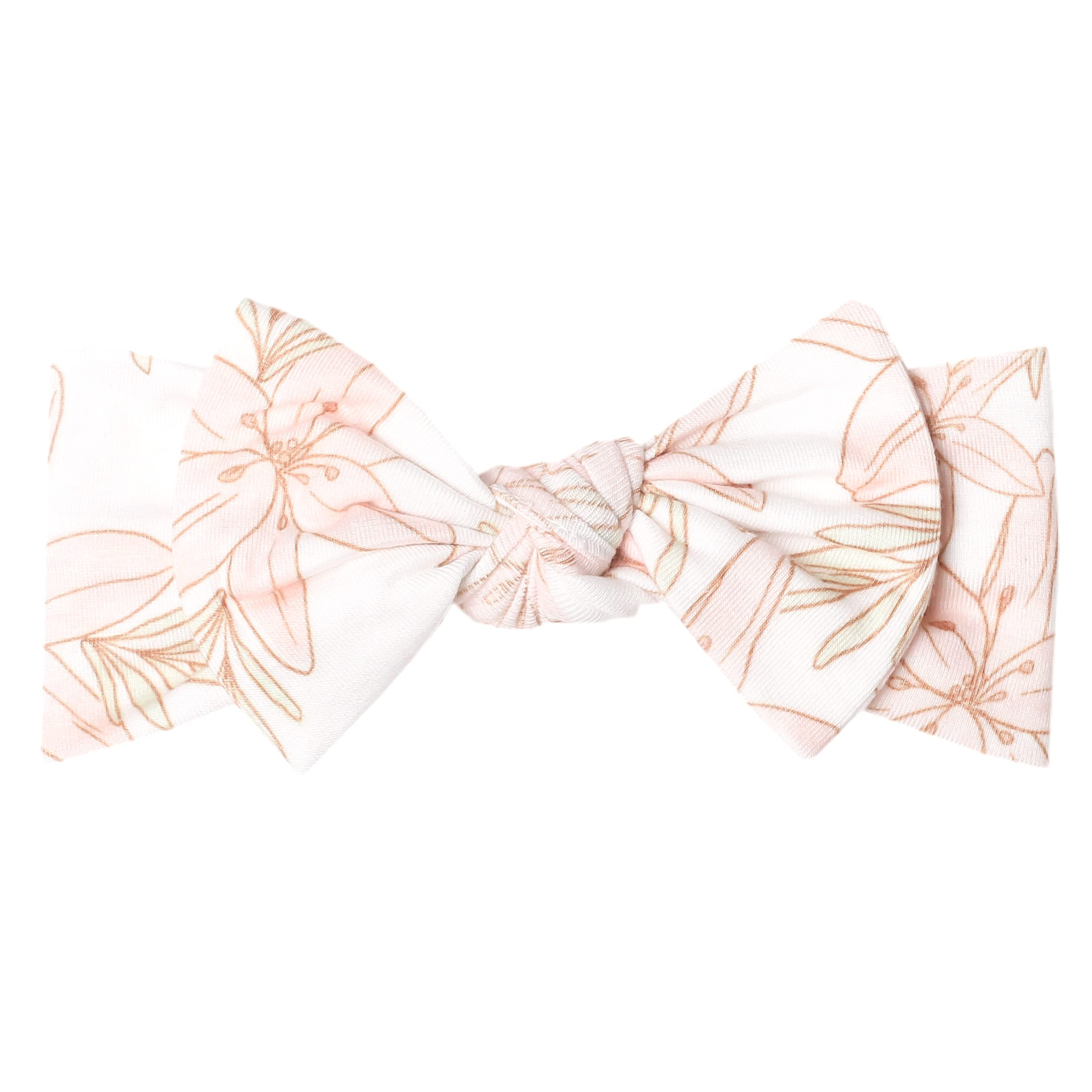 Copper Pearl Baby Bows: Stylish Headbands for Baby Girls, Premium Soft and Stretchy Baby Headbands, Perfect for Newborns, Trendy Designs - Kiana