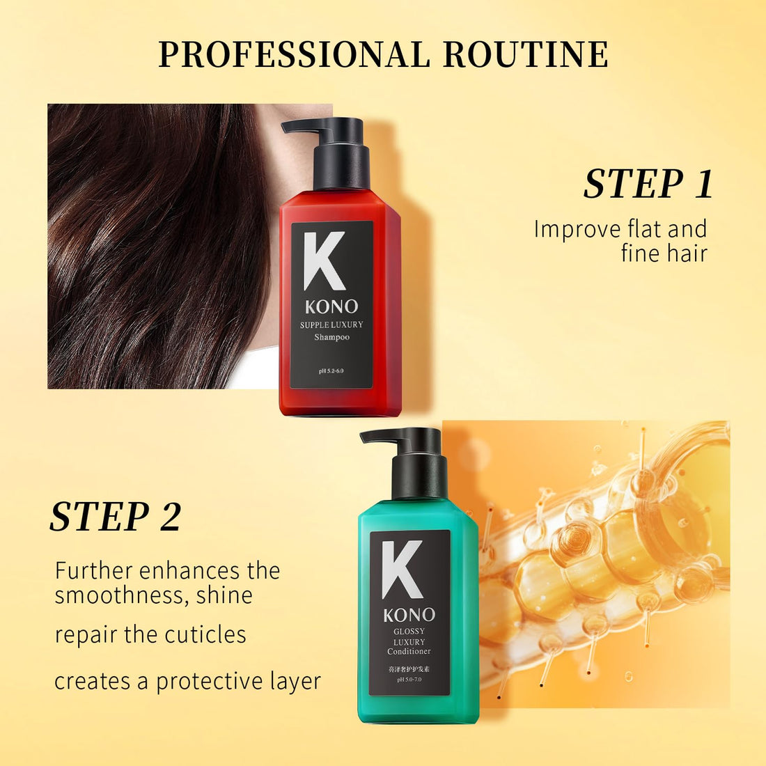 KONO NOURISHING All SOFT SHAMPOO|SALON SERIES|Restores & Repairs Damaged Hair | Hydrating & Moisturizing Formula | Infused with Proteins for Intense Shine