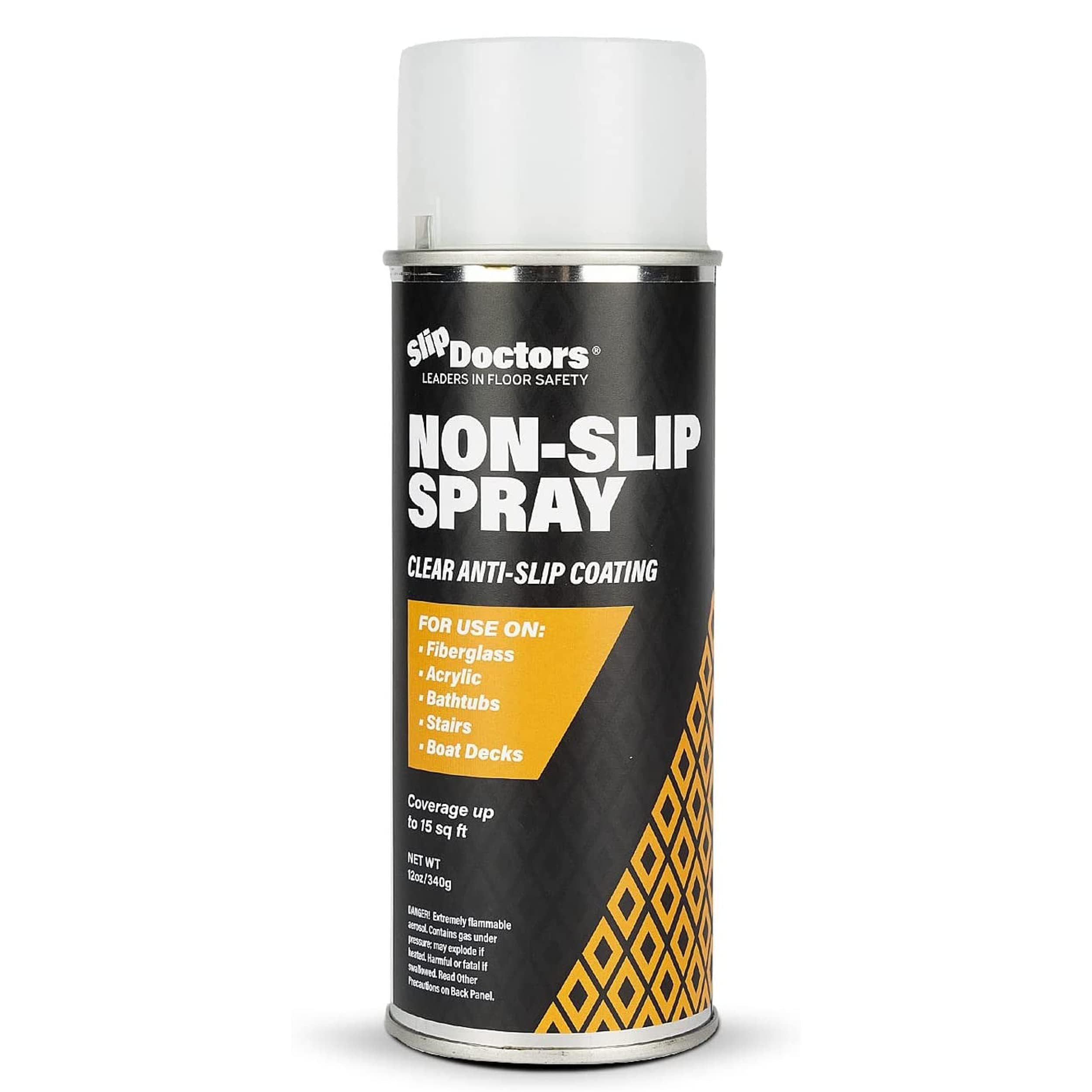Anti-Slip Spray for Increased Grip on Fiberglass, Acrylic, Concrete and Tiles – Clear Non-Slip Coating for Shower, Bathtubs & Floors