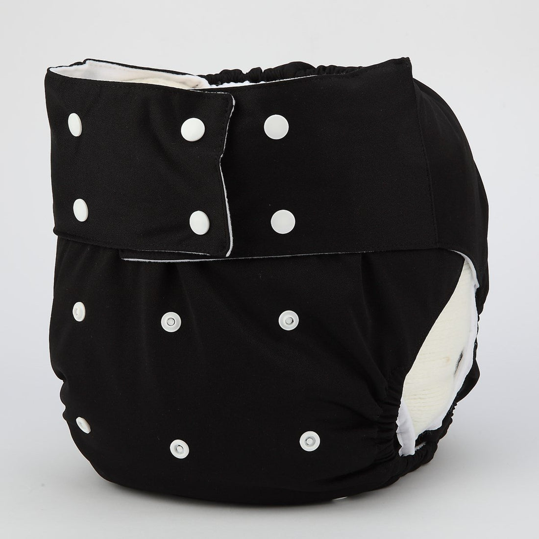 Sigzagor Teen Adult Cloth Diaper Nappy Reusable Washable for Disability Incontinence Men (Black)