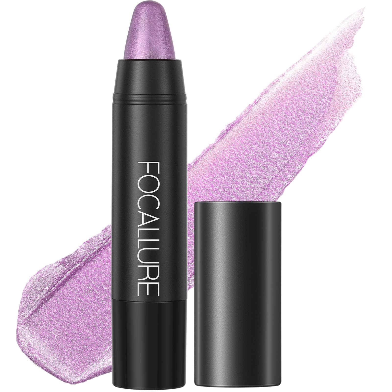 FOCALLURE Ultra Chic Metallic Lipstick,Rich Vitamin E Lip Crayon,Lightweight Shinning Color without Drying or Fading,Long Lasting Lips Makeup,#20 Lavender
