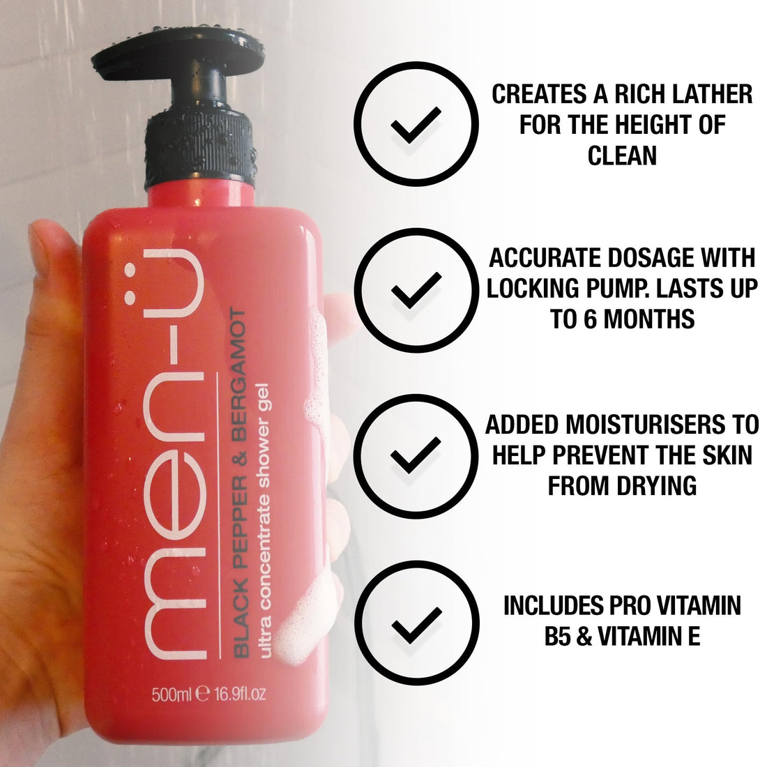 men- Black Pepper & Bergamot Shower Gel 500 ml