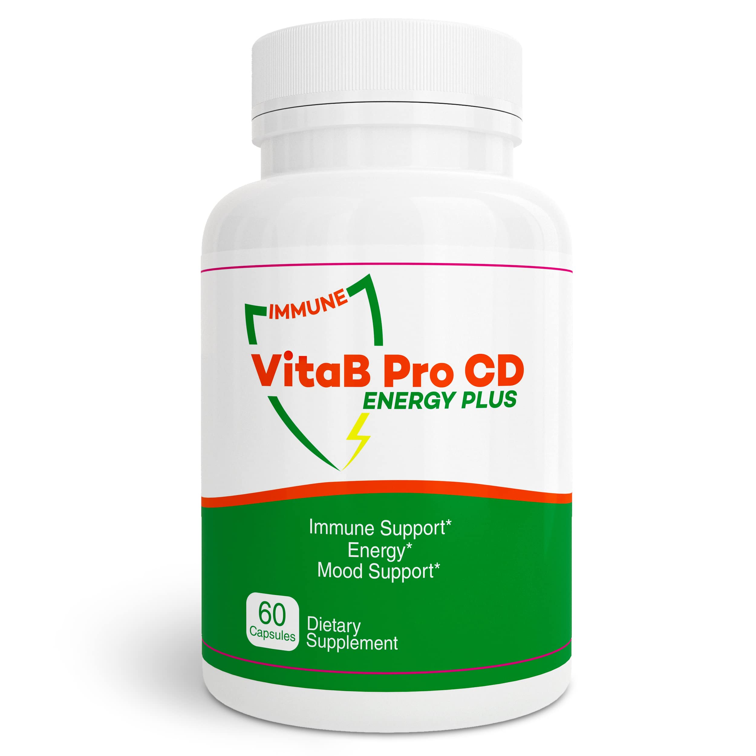 VitaB Pro CD Energy Plus - 6 in 1 Natural Energy & Immune Booster, Mood Balance