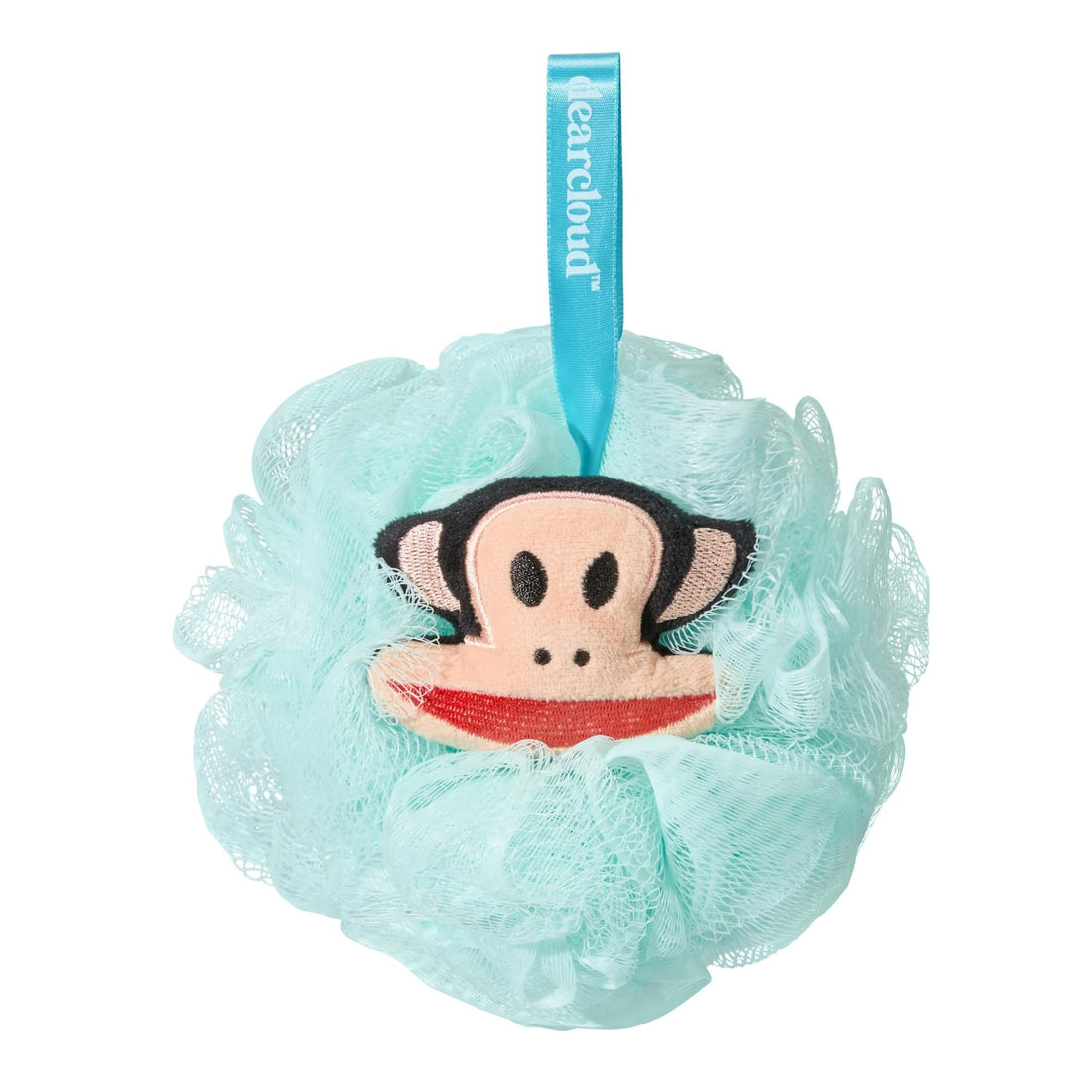 dearcloud x Paul Frank XL Classic Loofah – Exfoliating Body Scrubber for Smooth, Radiant Skin (Aqua)