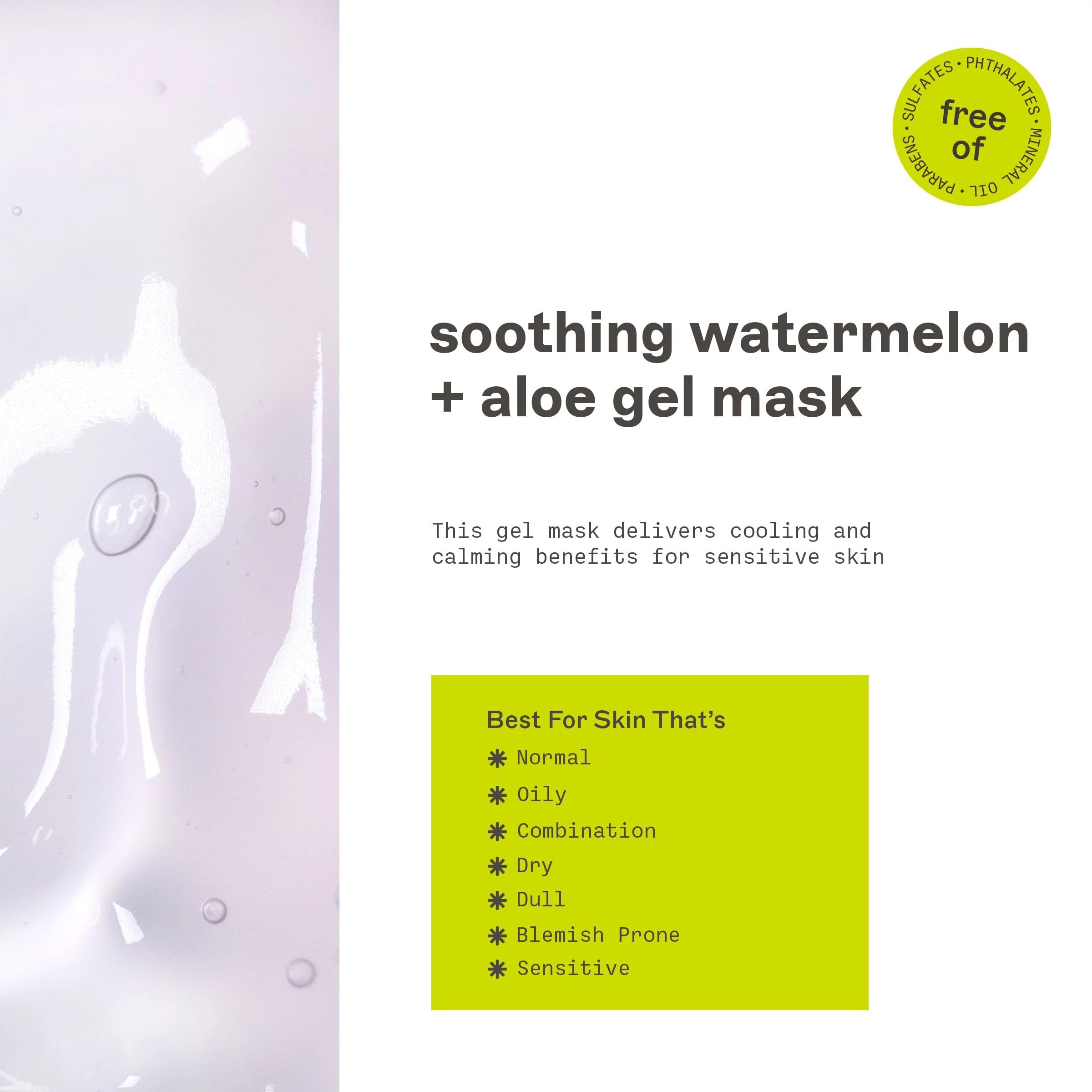 Freeman Facial Watermelon + Aloe Cooling Gel Mask 6oz, 6 Oz