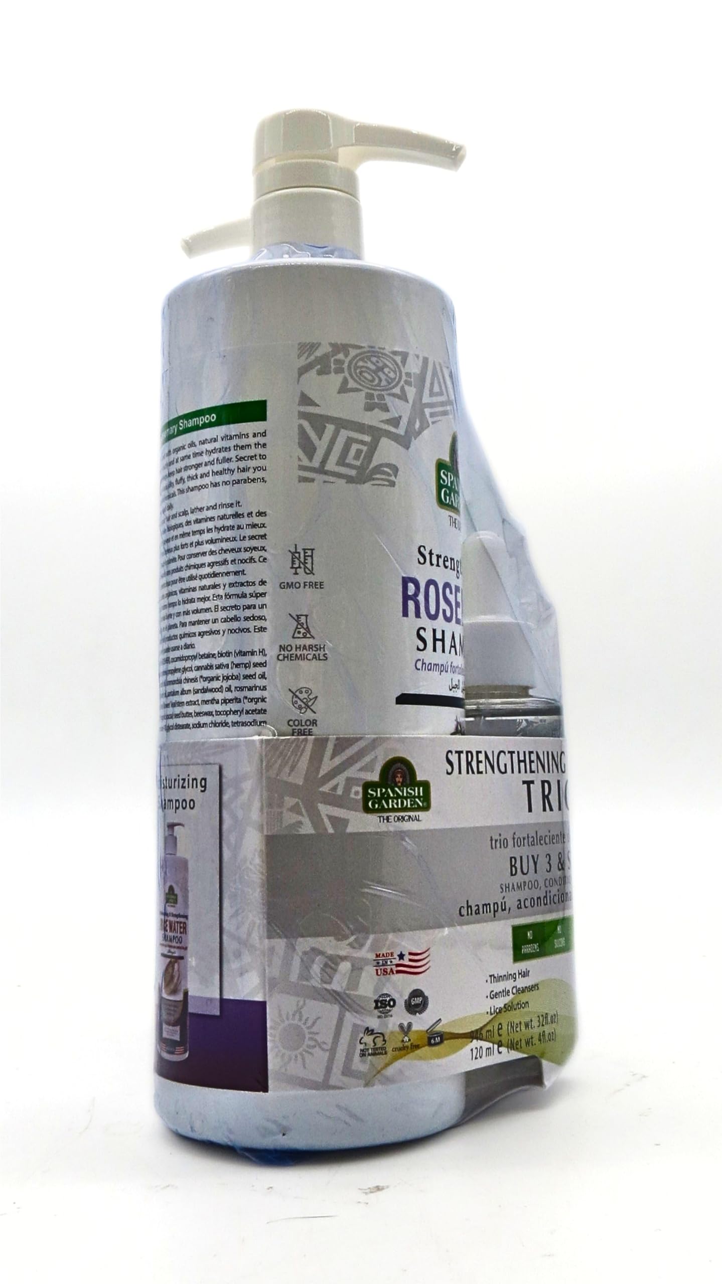 Spanish Garden | Hair Strengthening Rosemary Shampoo & Conditioner & Hair Oil Set, White