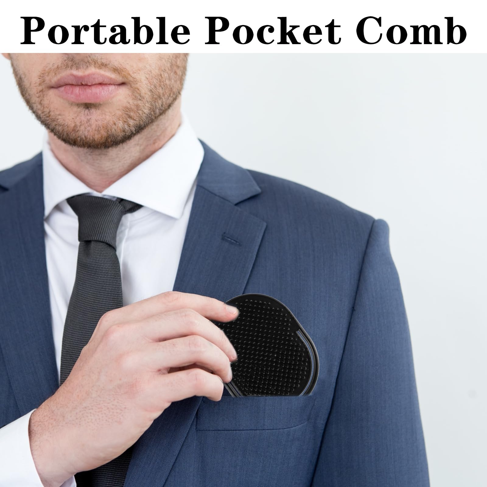 JIEYAO 8 Pcs Palm Combs for Men, Multiple Hand Combs, Portable Shampoo Comb Massager Hair Brush Comb Scalp Wave Brush Beard Grooming Palm Hair Brush for Home Office Travel Pets