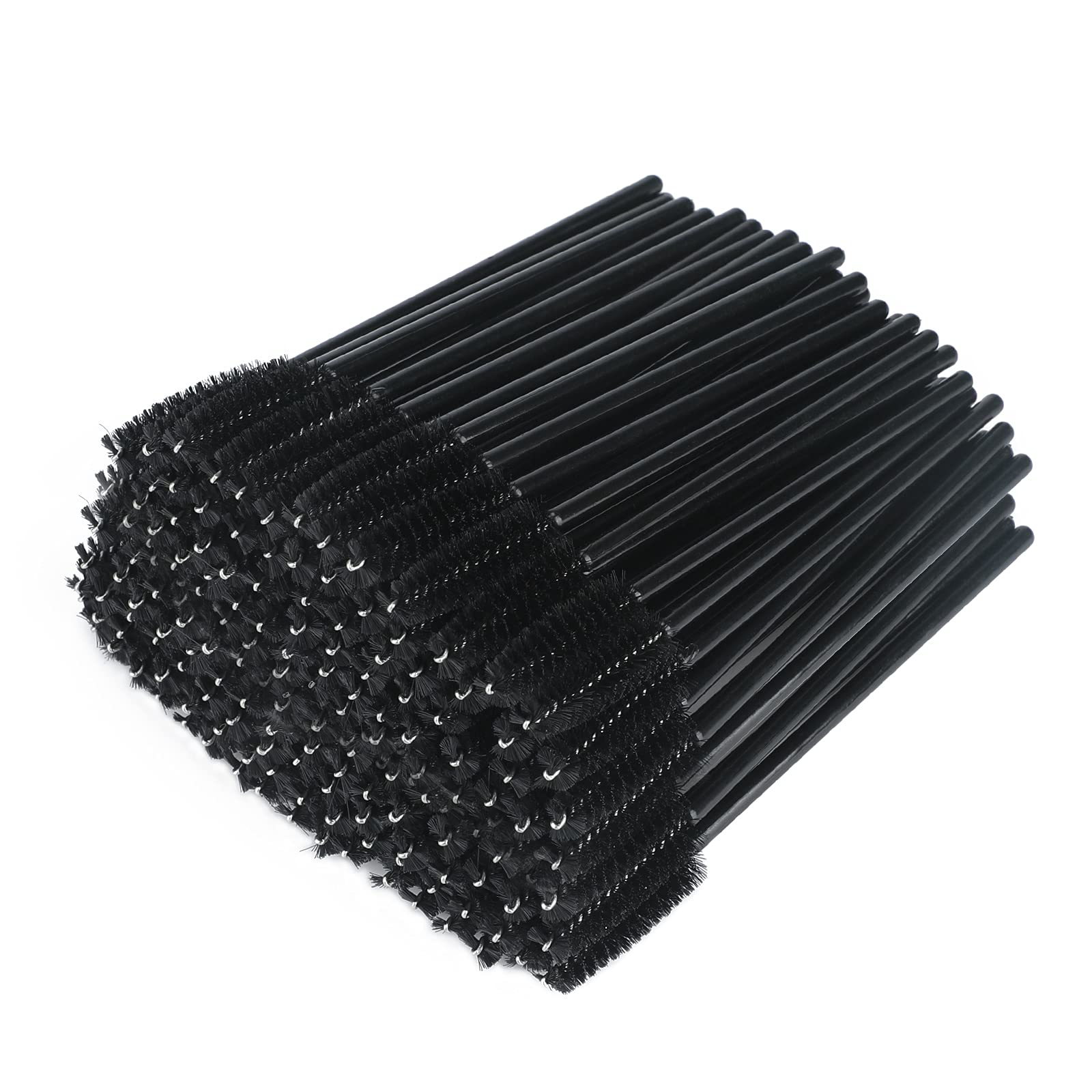 300PCS Black Eyelash Brush, Disposable Eyelash Mascara Brushes Wands Applicator Tools Makeup Brush Kits