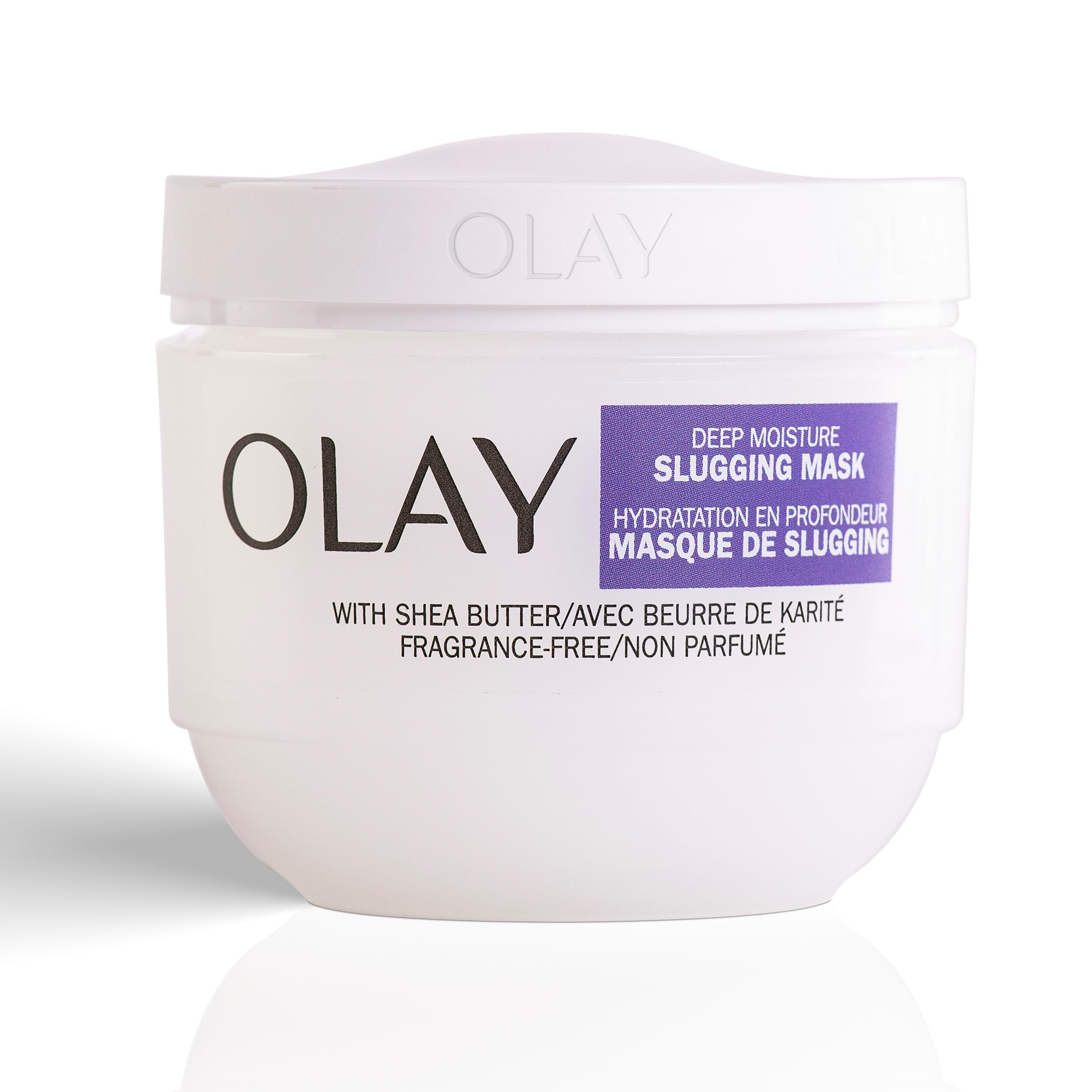 Olay Deep Moisture Slugging Mask with Shea Butter, Fragrance Free, 3.4 oz