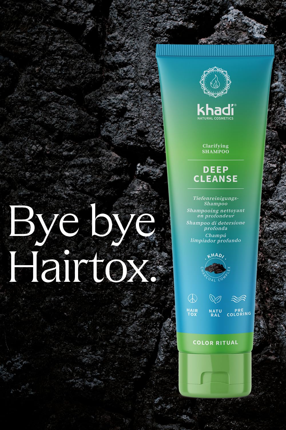 KHADI DEEP CLEANSE Ayurvedic Clarifying Shampoo | 5 oz | Intensive clarifying deep cleansing of hair and scalp | 100% natural, silicone, sulfate & paraben-free | Certified natural cosmetics