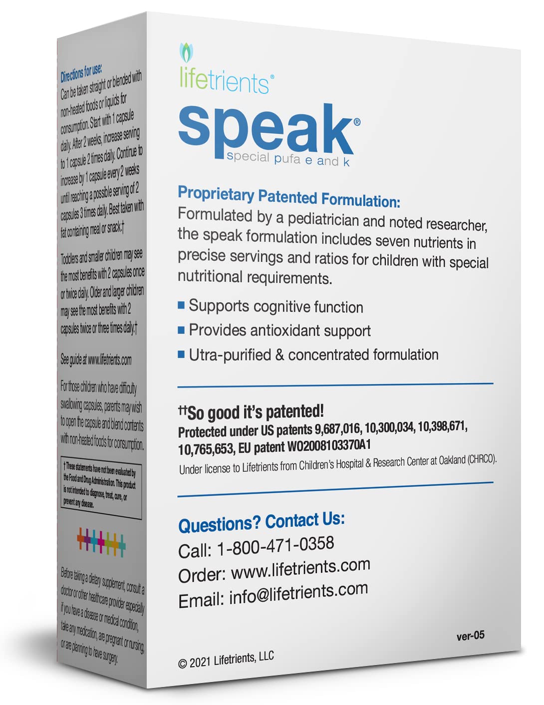 Lifetrients – Speak – 60 Softgels – Pediatrician Formulated to Support Children with Special Nutritional Requirements – Enhanced with Omega-3, Vitamin E’s, Vitamin D & Vitamin K’s