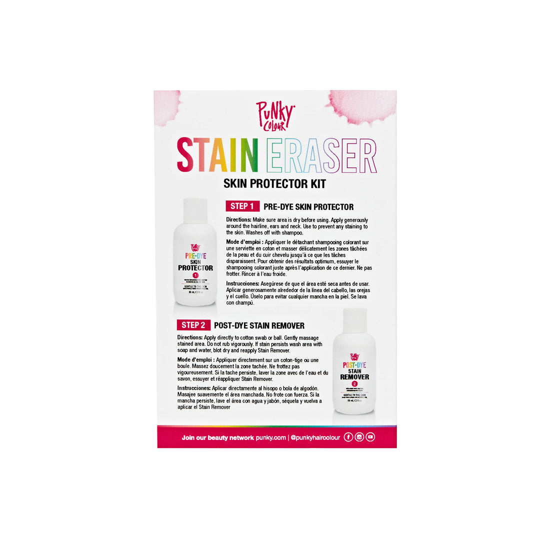 Punky Stain Eraser Skin Protector Kit – Hair Color Remover, Hair Dye Remover Stains on Skin, Gentle Formula