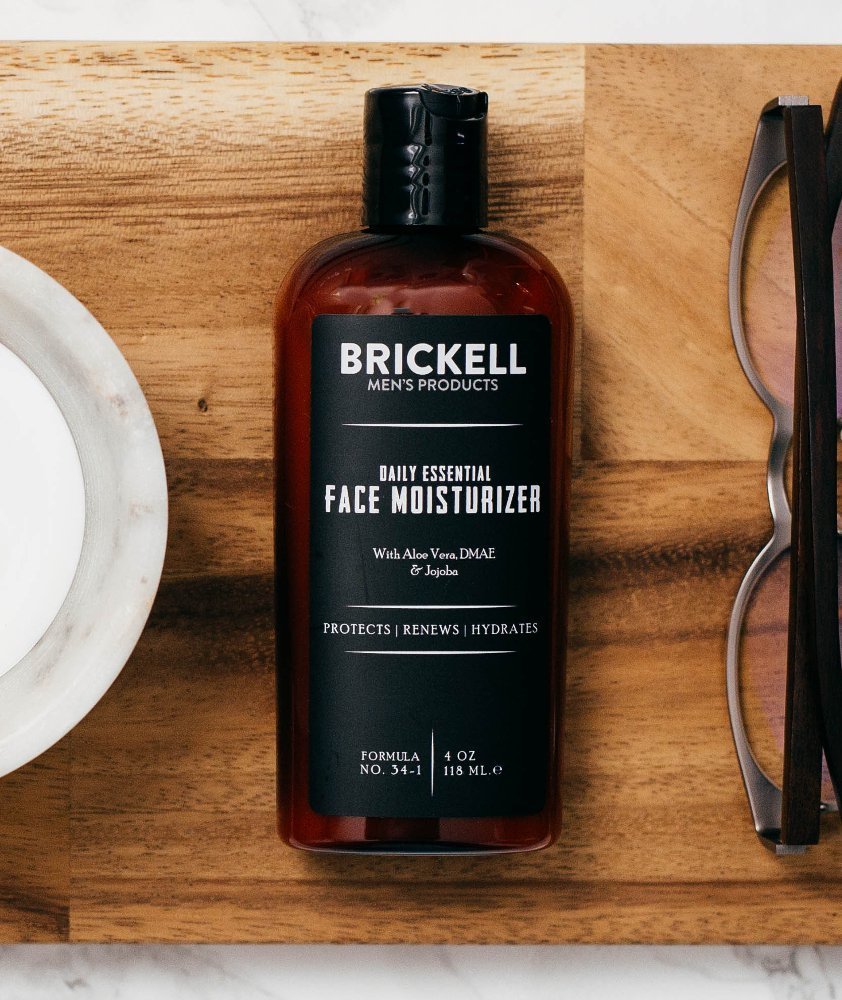 Brickell Men's Daily Essential Face Moisturizer for Men - Natural & Organic Face Lotion - 4 oz - Unscented : Unscented, 4 Ounce