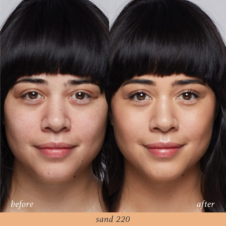 Julep Cushion Complexion 5-in-1 Skin Perfector Concealer Color Correcting Highlighter Blur & Brightener Foundation, 220 Sand
