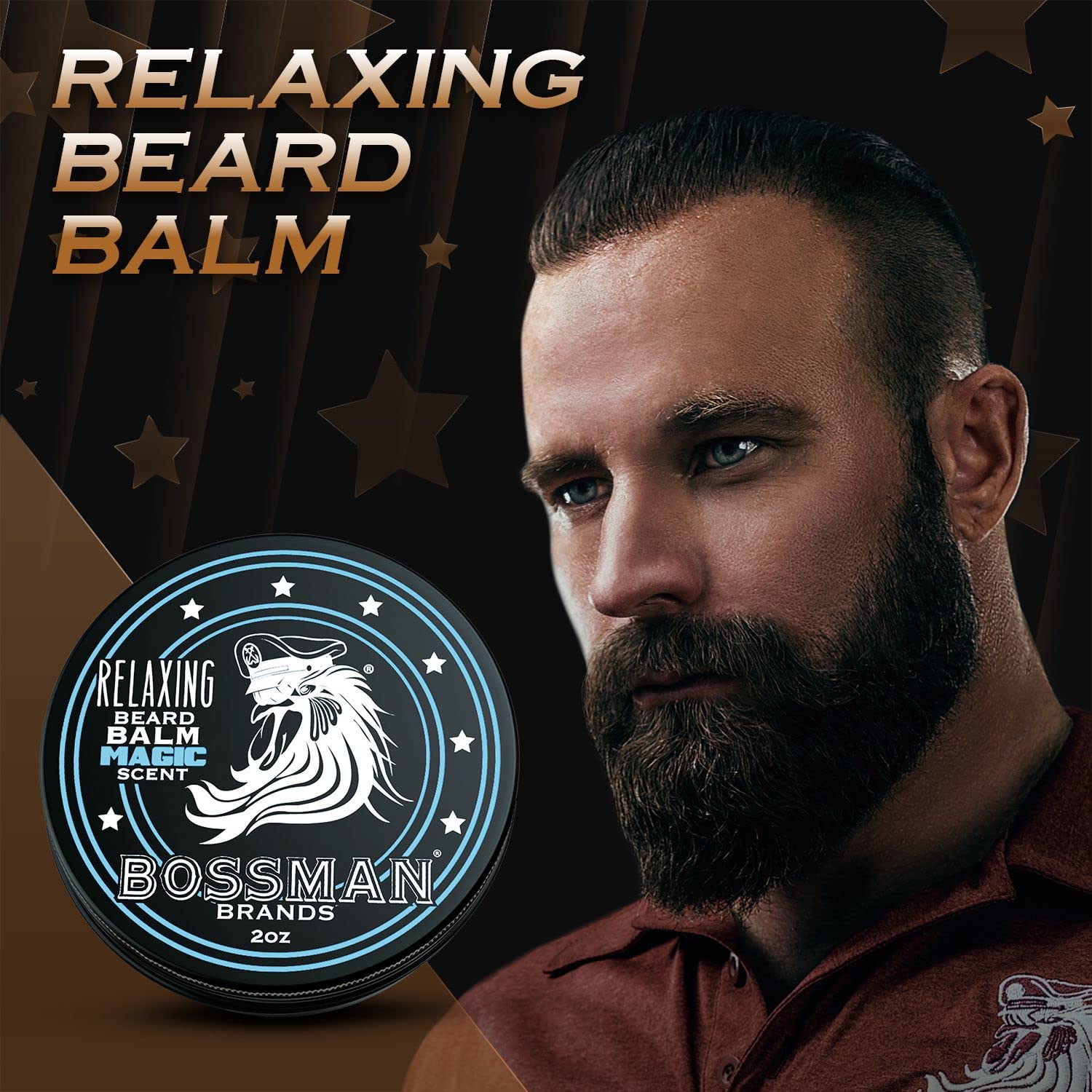Magic : Bossman Relaxing Beard Balm- Nourish, Thicken and Strengthen Your Beard (Magic)