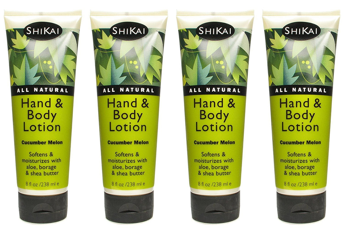 Shikai Cucumber Melon Hand & Body Lotion, 8-Ounce Bottle (Pack of 4)