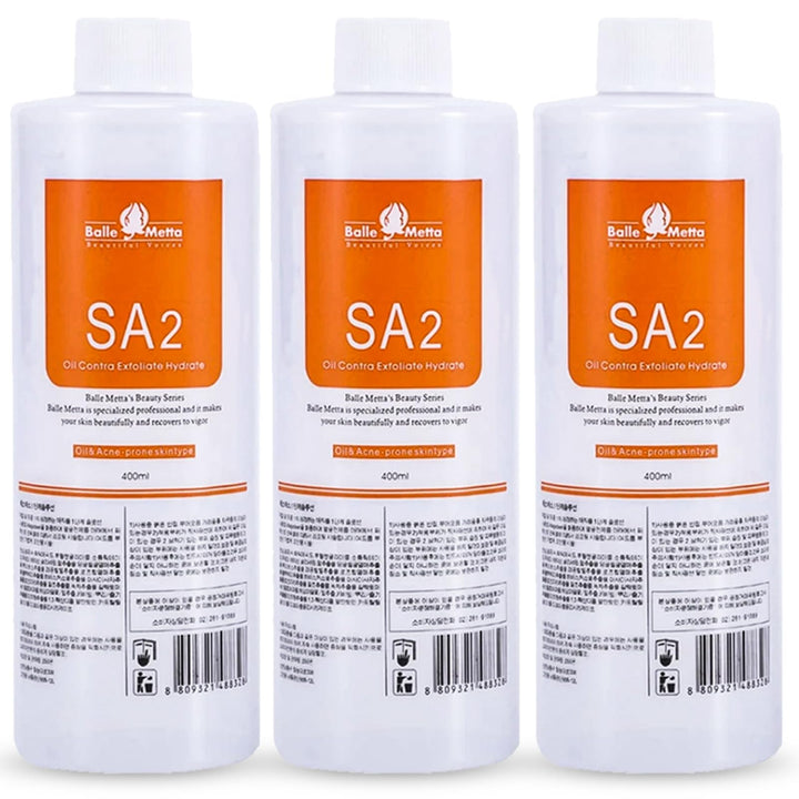 YMEYFAN SA2 Solution for Hydrating Hydrogen Oxygen Facial Machine Professional, AS1 SA2 AO3 Aqua Peeling Solution Serums for Facial Cleansing, Face Skin Care, Hydration, Exfoliate (400ml/3Pcs)