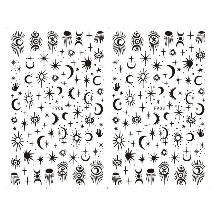 DIBESTS 3D Nail Art Stickers Cute Decals Self Adhesive Sticker Cartoon Design for Women Girls Kids Manicure Decoration Accessory Decal Charms (4 Sheets 280+ Decals), 4 Count (Pack of 1)