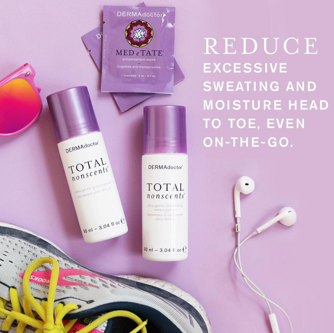 DERMAdoctor MED e TATE Antiperspirant Wipes 30 Packettes