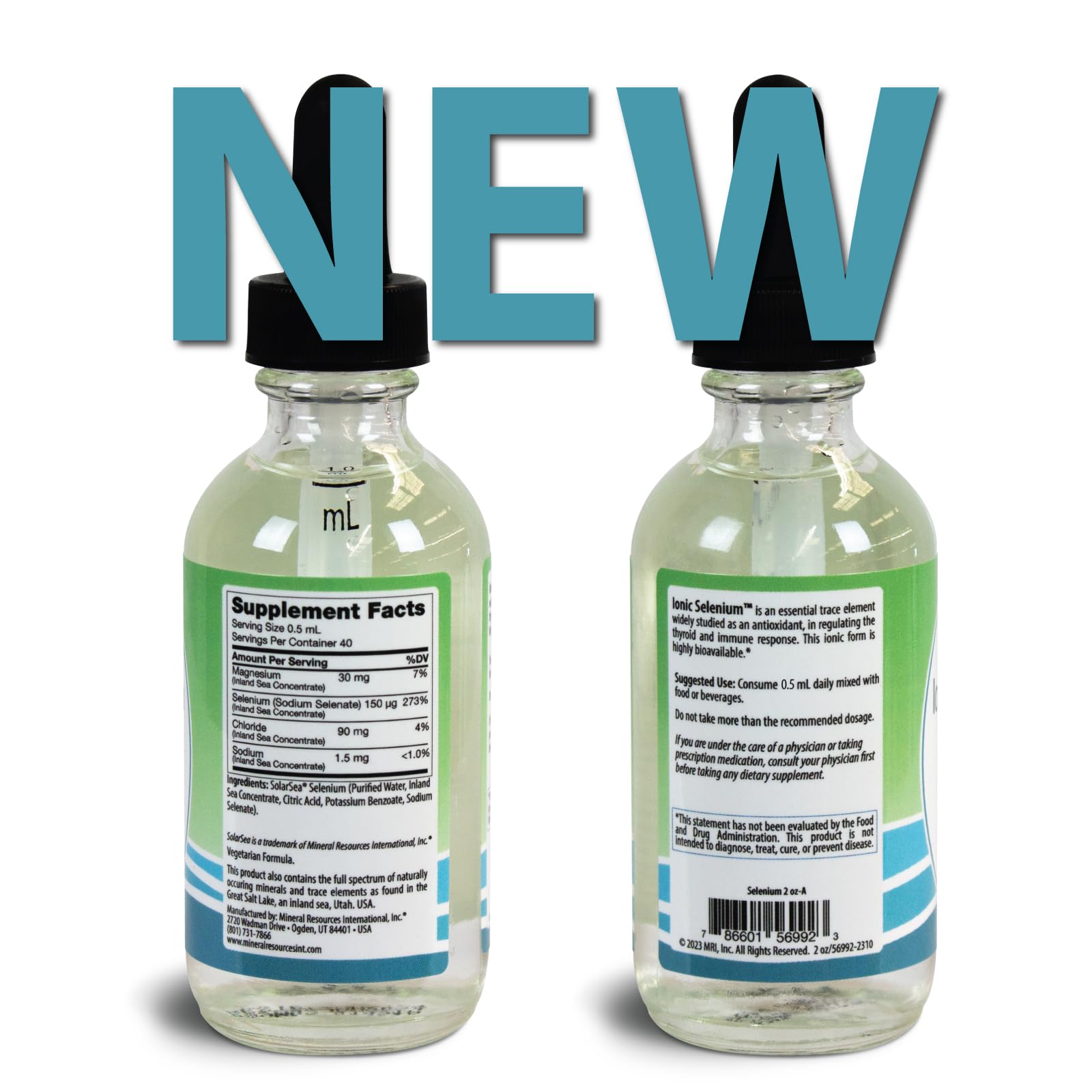 Anderson Ionic Selenium Complex, Liquid Selenium Supplement Drops, Supports Thyroid and Immune System, Antioxidant, Ionic Mineral Drops, Fights Free Radicals, 40 Servings, 2 fl oz