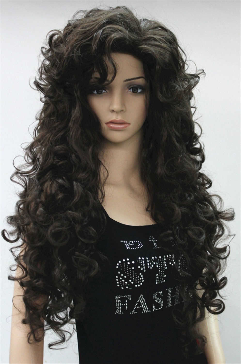 #6 Brown: Lydell Women'S Wig Black/Red-Brown Long Curly Hairstyles Hair Synthetic Full Wigs #6 Brown