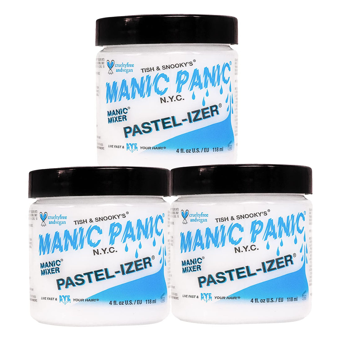 Manic Panic Mixer Pastel-Izer 4oz Jar (3 Pack)