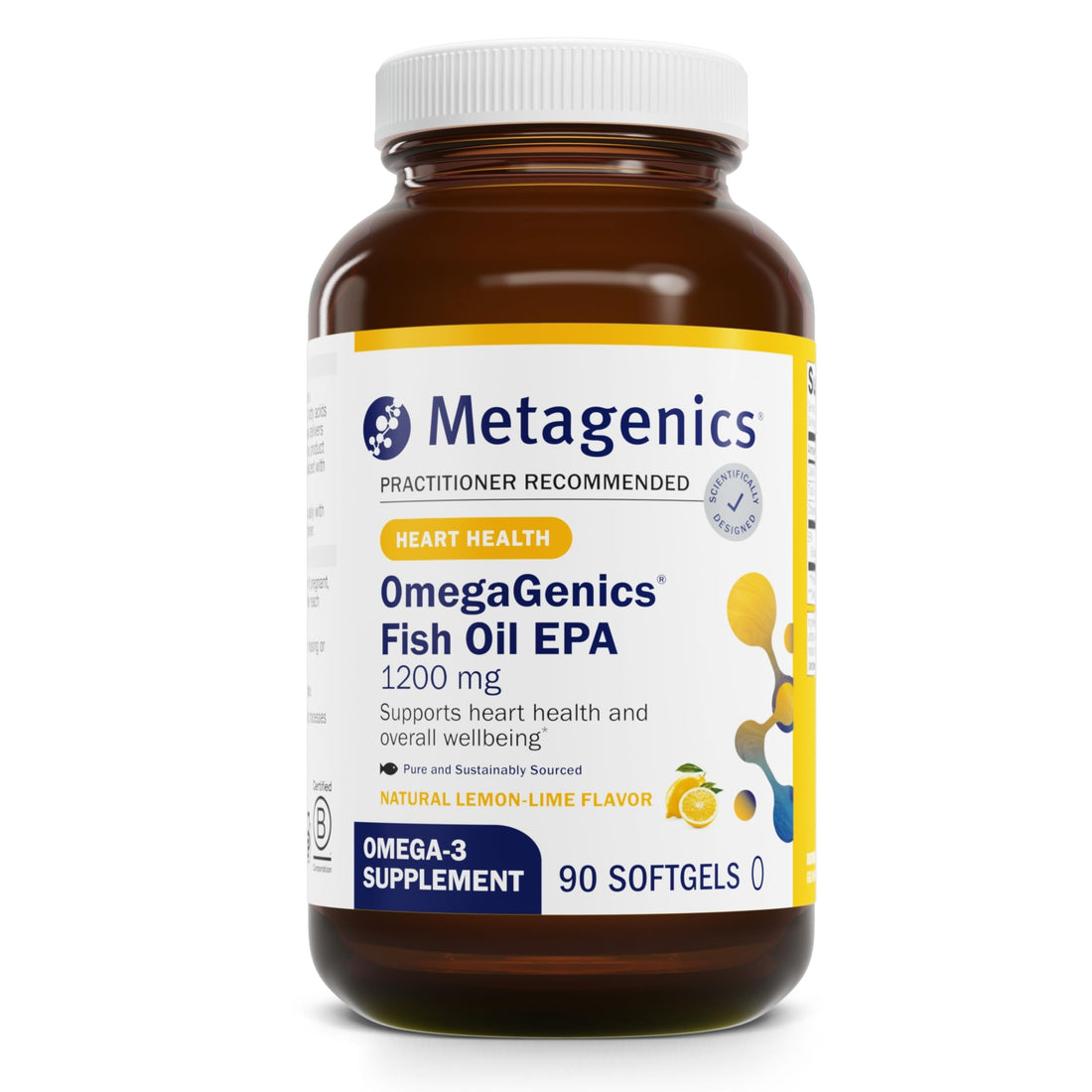 Metagenics OmegaGenics Fish Oil EPA 1200 mg - Omega-3 Fish Oil Supplement - for Heart Health & Immune System Health* - EPA Fish Oil Supplement - 90 Softgels