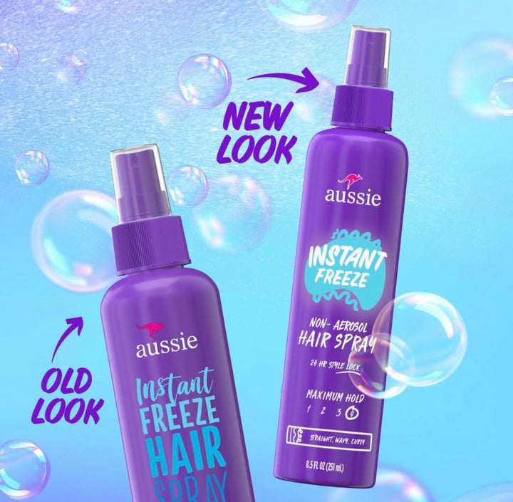 Aussie Instant Freeze Hair Spray Non-Aerosol Maximum Hold 8.5 oz (Pack of 3)