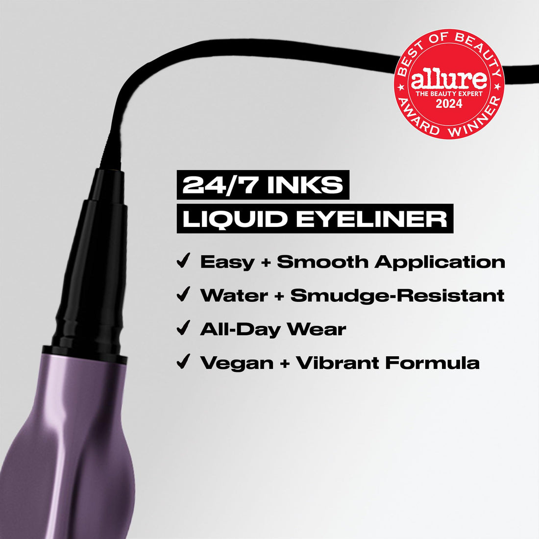 Urban Decay 24/7 Inks Liquid Eyeliner Pen (Zero - Matte Black, Brush Tip Eye Liner), Water-Resistant, Smudge-Resistant, Vibrant Colored Liner, Ergonomic Precision Grip, Vegan - 0.01 fl oz