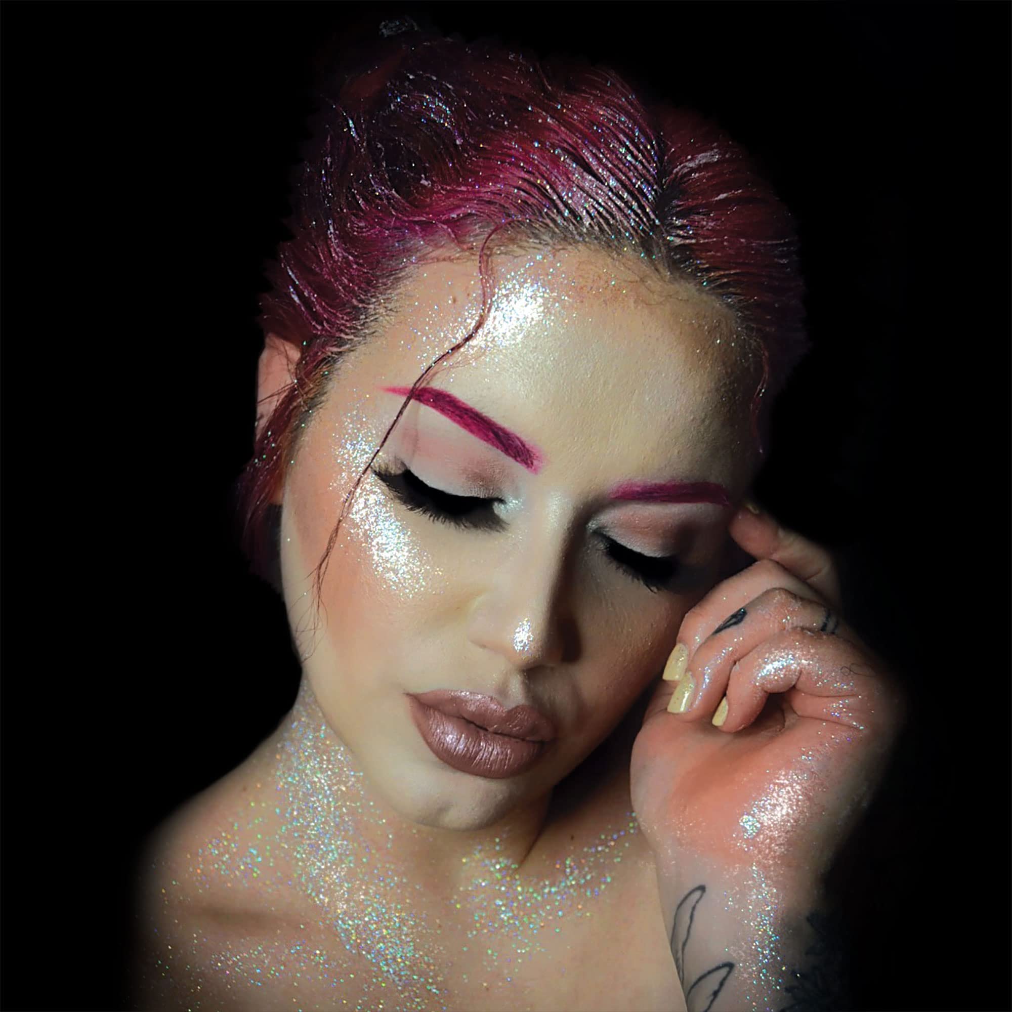 Mehron Makeup Hair and Body GlitterSpray (1 oz) (White)