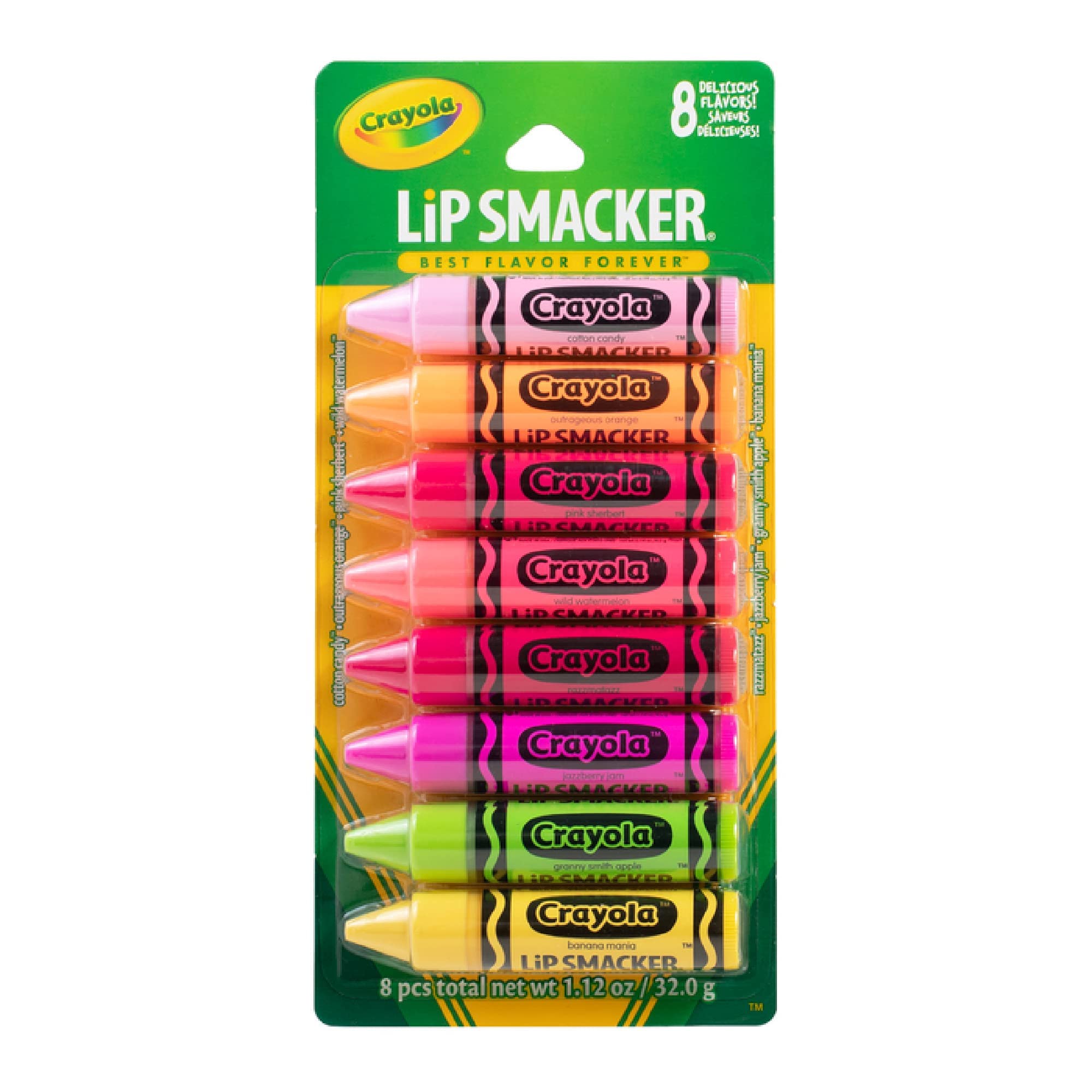 Lip Smacker Crayola Lip Balm Party Pack, 8 Count