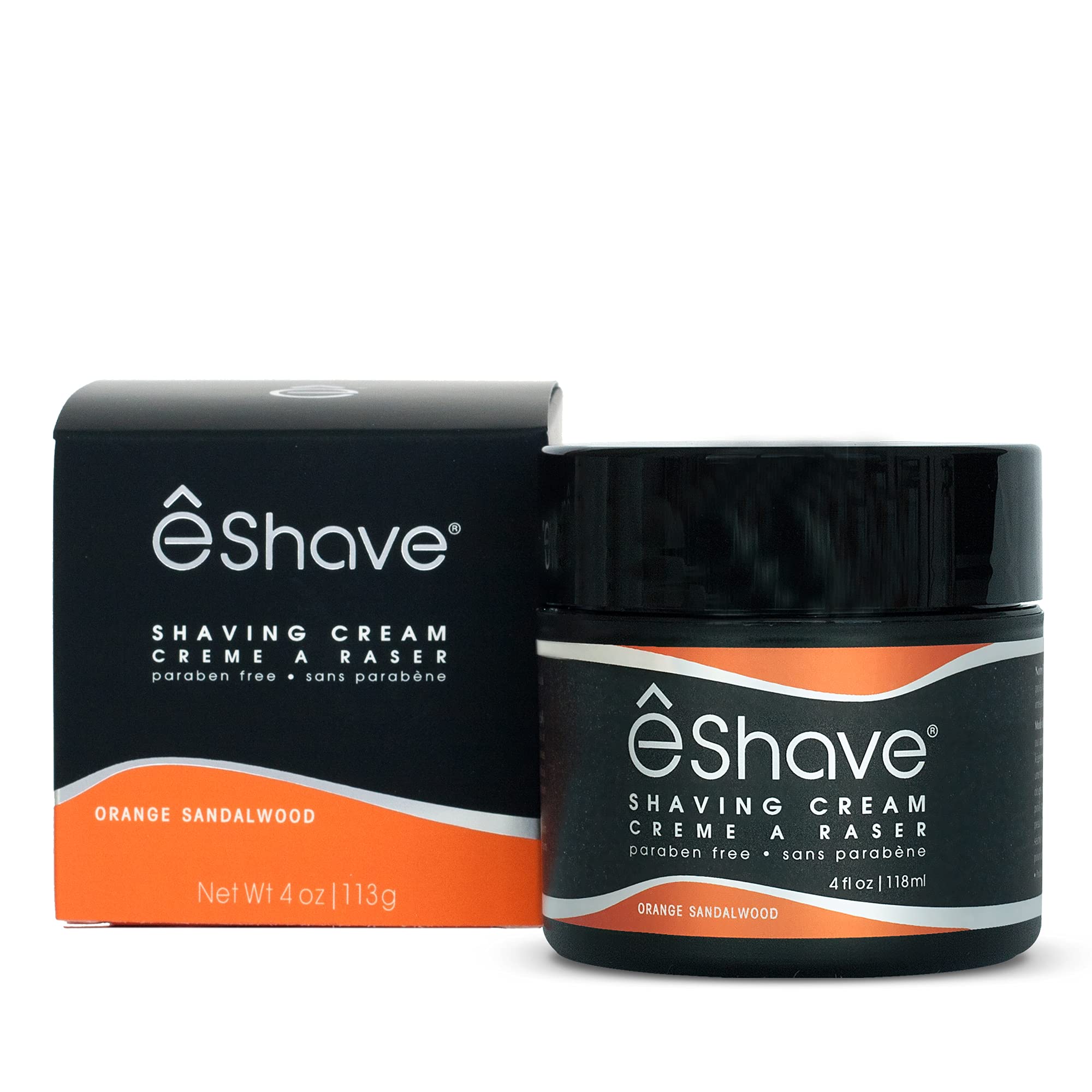 eShave Shave Cream, Orange Sandalwood, 4 oz.